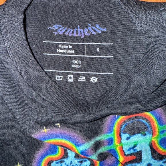 Synthetic No Love Like Ours Skeleton Tee Size S Black Trippy Graphic Shirt - Picture 6 of 6